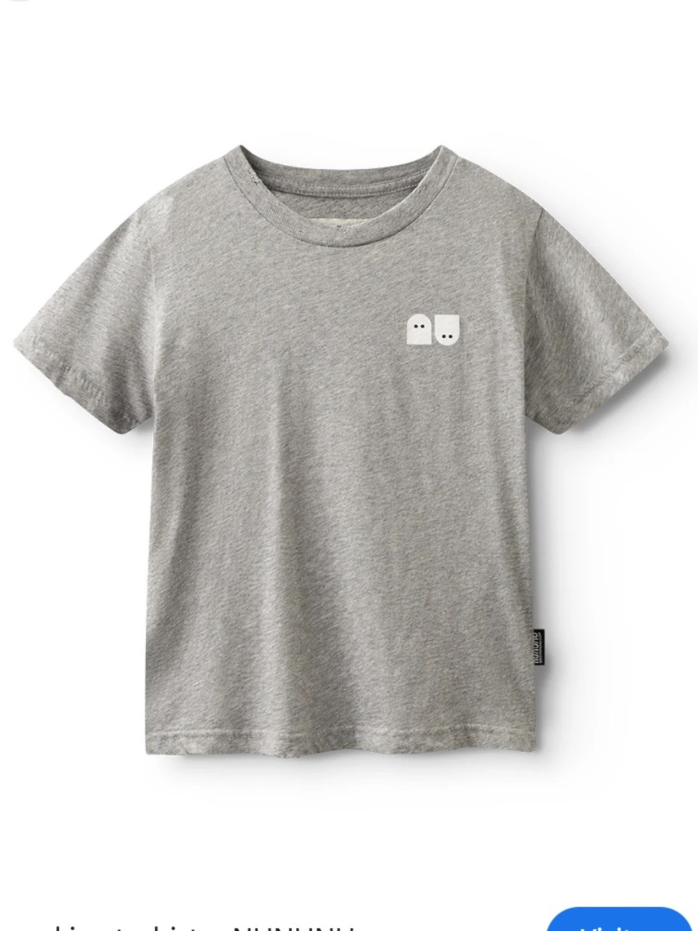 nununu Gray Short-Sleeve Tee with White Ghosts